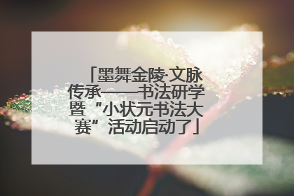 墨舞金陵·文脉传承——书法研学暨“小状元书法大赛”活动启动了