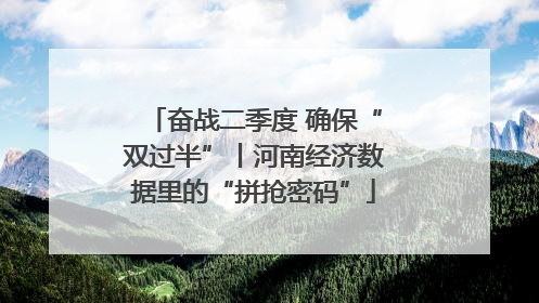 奋战二季度 确保“双过半”丨河南经济数据里的“拼抢密码”