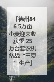 德州846.5万亩小麦迎来收获季 25万台套农机备战“三夏”生产