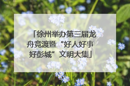 徐州举办第三届龙舟竞渡暨“好人好事好彭城”文明大集
