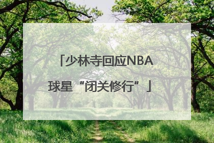少林寺回应NBA球星“闭关修行”