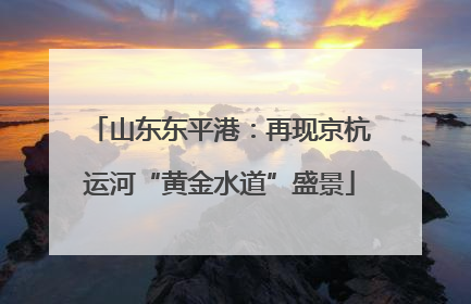 山东东平港：再现京杭运河“黄金水道”盛景