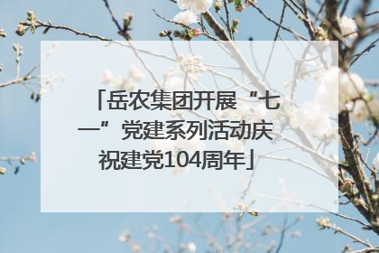 岳农集团开展“七一”党建系列活动庆祝建党104周年