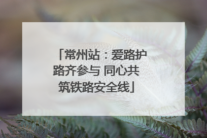 常州站：爱路护路齐参与 同心共筑铁路安全线