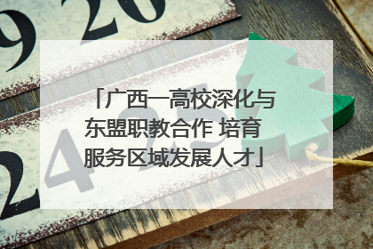 广西一高校深化与东盟职教合作 培育服务区域发展人才