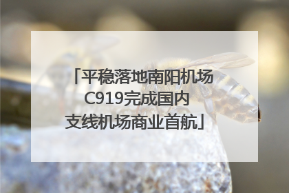 平稳落地南阳机场 C919完成国内支线机场商业首航