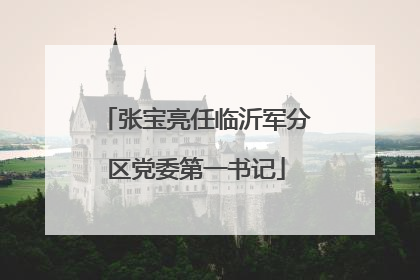 张宝亮任临沂军分区党委第一书记
