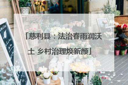 慈利县：法治春雨润沃土 乡村治理焕新颜