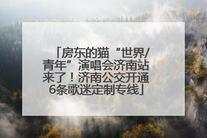 房东的猫“世界/青年”演唱会济南站来了！济南公交开通6条歌迷定制专线