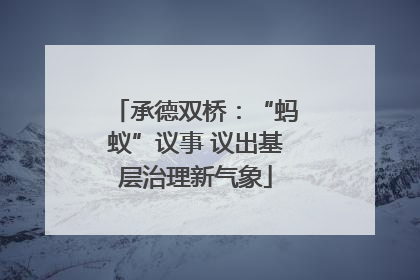 承德双桥：“蚂蚁”议事 议出基层治理新气象