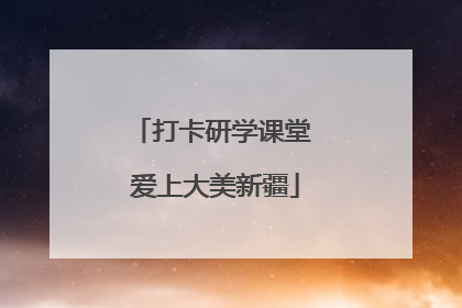 打卡研学课堂 爱上大美新疆