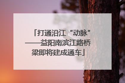 打通沿江“动脉”——益阳南滨江路桥梁即将建成通车