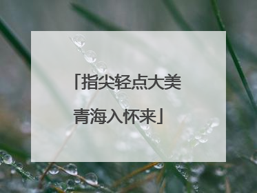 指尖轻点大美青海入怀来