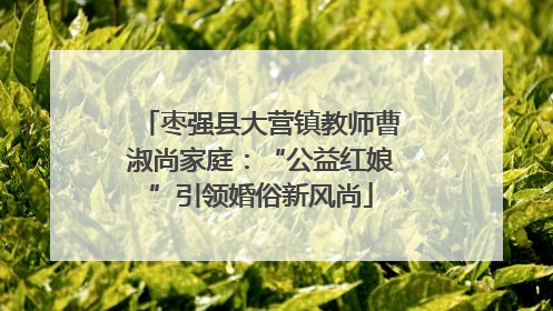 枣强县大营镇教师曹淑尚家庭：“公益红娘”引领婚俗新风尚