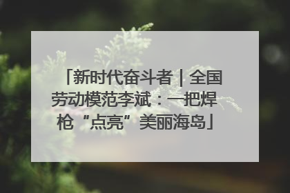 新时代奋斗者｜全国劳动模范李斌：一把焊枪“点亮”美丽海岛