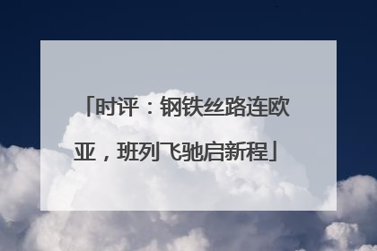 时评：钢铁丝路连欧亚，班列飞驰启新程