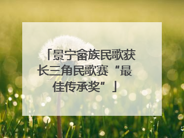 景宁畲族民歌获长三角民歌赛“最佳传承奖”