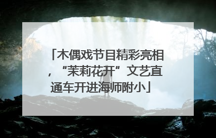木偶戏节目精彩亮相，“茉莉花开”文艺直通车开进海师附小