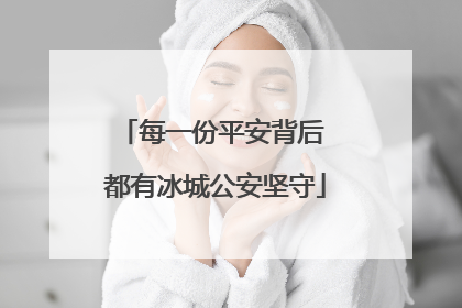 每一份平安背后 都有冰城公安坚守