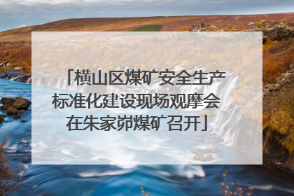 横山区煤矿安全生产标准化建设现场观摩会在朱家峁煤矿召开