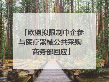欧盟拟限制中企参与医疗器械公共采购 商务部回应