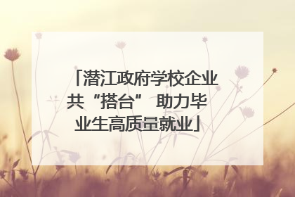 潜江政府学校企业共“搭台” 助力毕业生高质量就业
