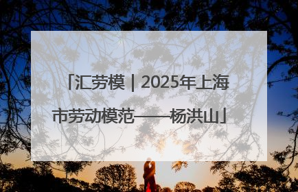汇劳模｜2025年上海市劳动模范——杨洪山