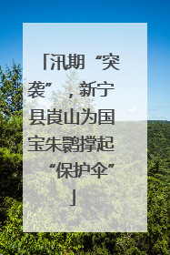 汛期“突袭”，新宁县崀山为国宝朱鹮撑起“保护伞”