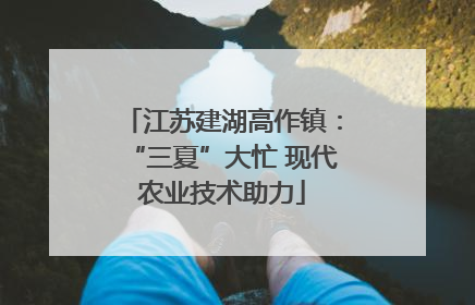 江苏建湖高作镇：“三夏”大忙 现代农业技术助力