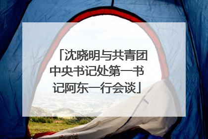 沈晓明与共青团中央书记处第一书记阿东一行会谈