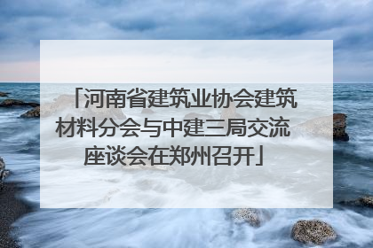 河南省建筑业协会建筑材料分会与中建三局交流座谈会在郑州召开