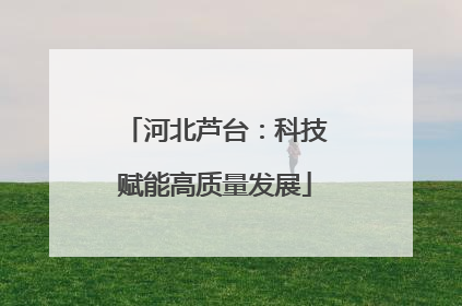 河北芦台：科技赋能高质量发展