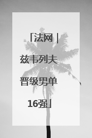 法网｜兹韦列夫晋级男单16强
