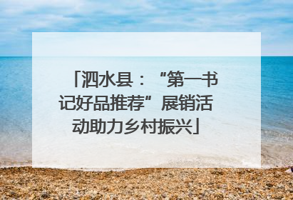 泗水县：“第一书记好品推荐”展销活动助力乡村振兴