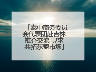 泰中商务委员会代表团赴吉林推介交流 寻求共拓东盟市场