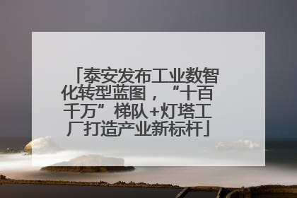 泰安发布工业数智化转型蓝图，“十百千万”梯队+灯塔工厂打造产业新标杆