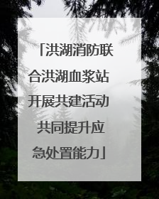 洪湖消防联合洪湖血浆站开展共建活动 共同提升应急处置能力