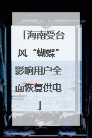 海南受台风“蝴蝶”影响用户全面恢复供电