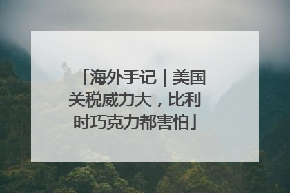 海外手记｜美国关税威力大，比利时巧克力都害怕