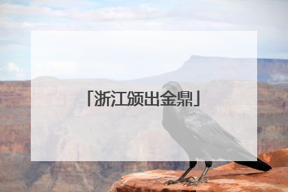 浙江颁出金鼎