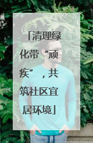 清理绿化带“顽疾”，共筑社区宜居环境