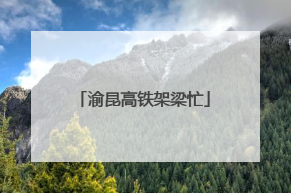 渝昆高铁架梁忙