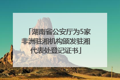 湖南省公安厅为5家非洲驻湘机构颁发驻湘代表处登记证书