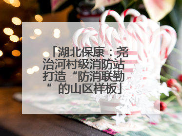 湖北保康：尧治河村级消防站打造“防消联勤”的山区样板