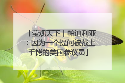 莹观天下｜帕迪利亚：因为一个提问被戴上手铐的美国参议员