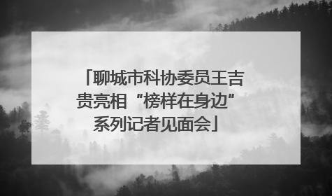 聊城市科协委员王吉贵亮相“榜样在身边”系列记者见面会