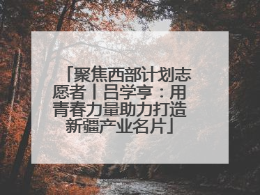 聚焦西部计划志愿者丨吕学亨：用青春力量助力打造新疆产业名片