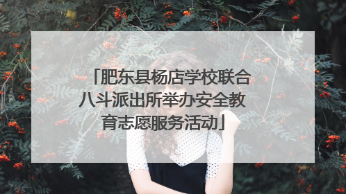 肥东县杨店学校联合八斗派出所举办安全教育志愿服务活动