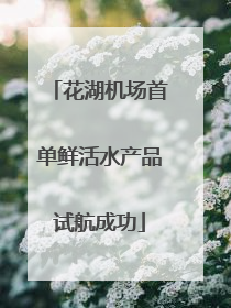 花湖机场首单鲜活水产品试航成功