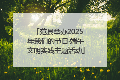 范县举办2025年我们的节日·端午文明实践主题活动